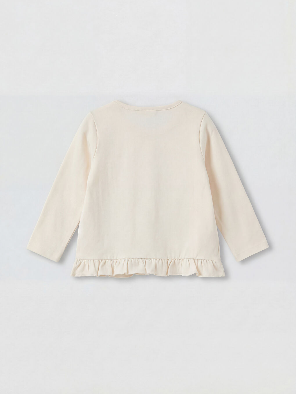 Ekru Baskılı Kız Bebek Bluz ve Tayt-2