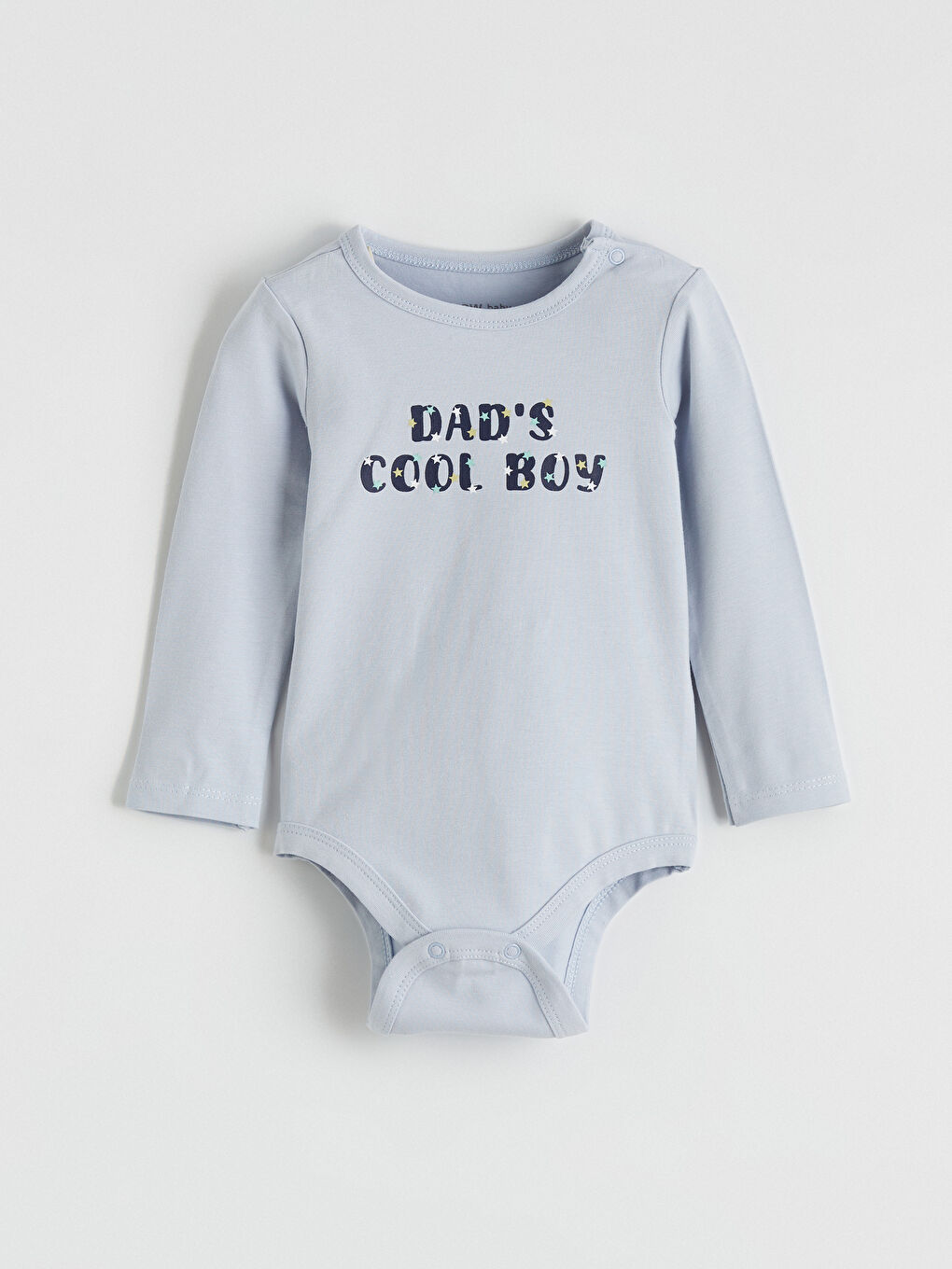 Mavi Baskılı Erkek Bebek Çıtçıtlı Body ve Pantolon-1