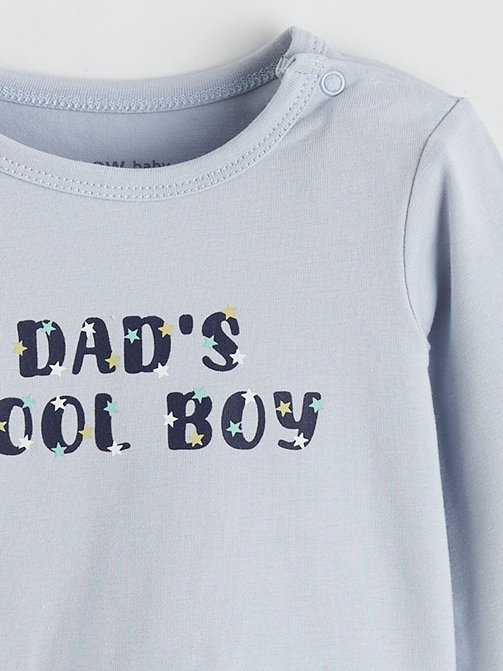 Mavi Baskılı Erkek Bebek Çıtçıtlı Body ve Pantolon-3