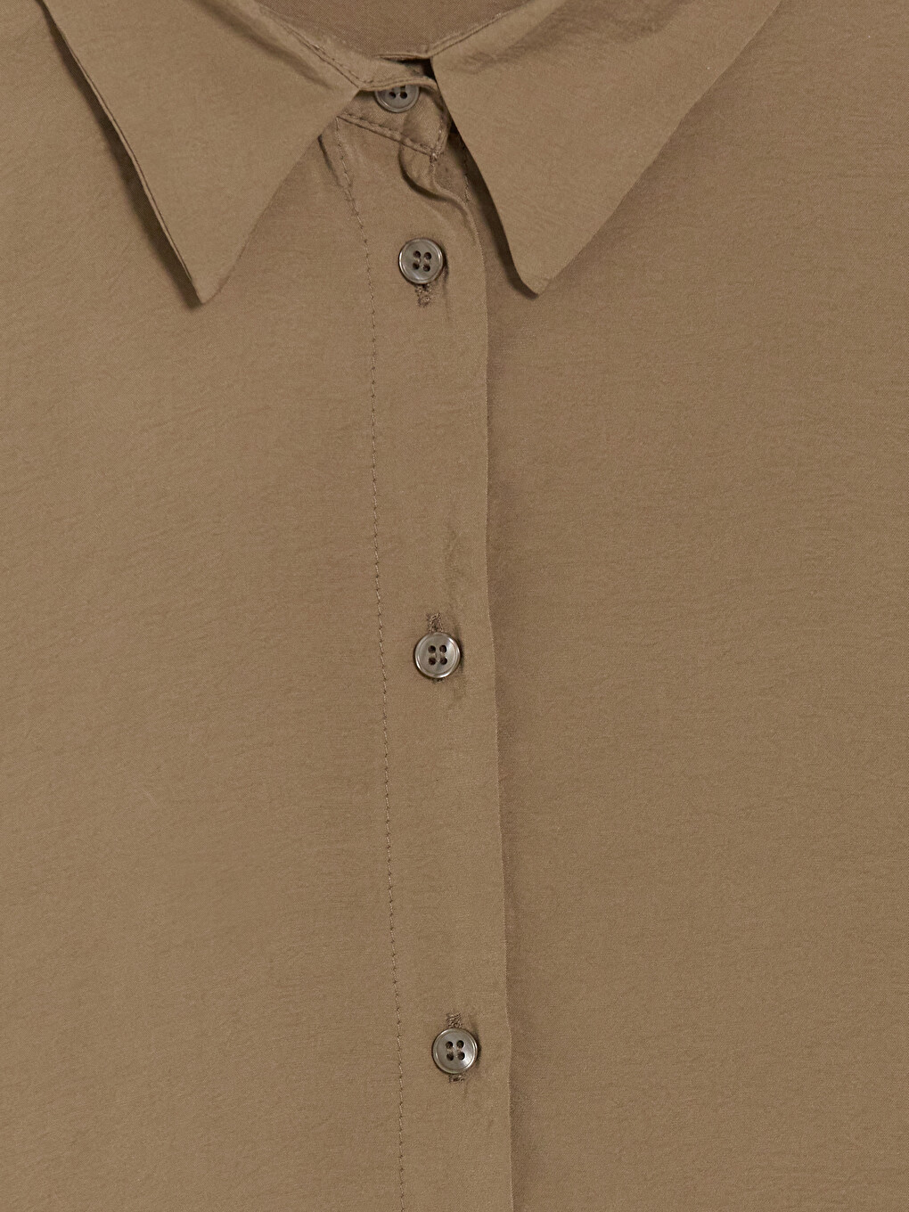 Yeşil Oversize Modal Karışımlı Kadın Gömlek Tunik-6