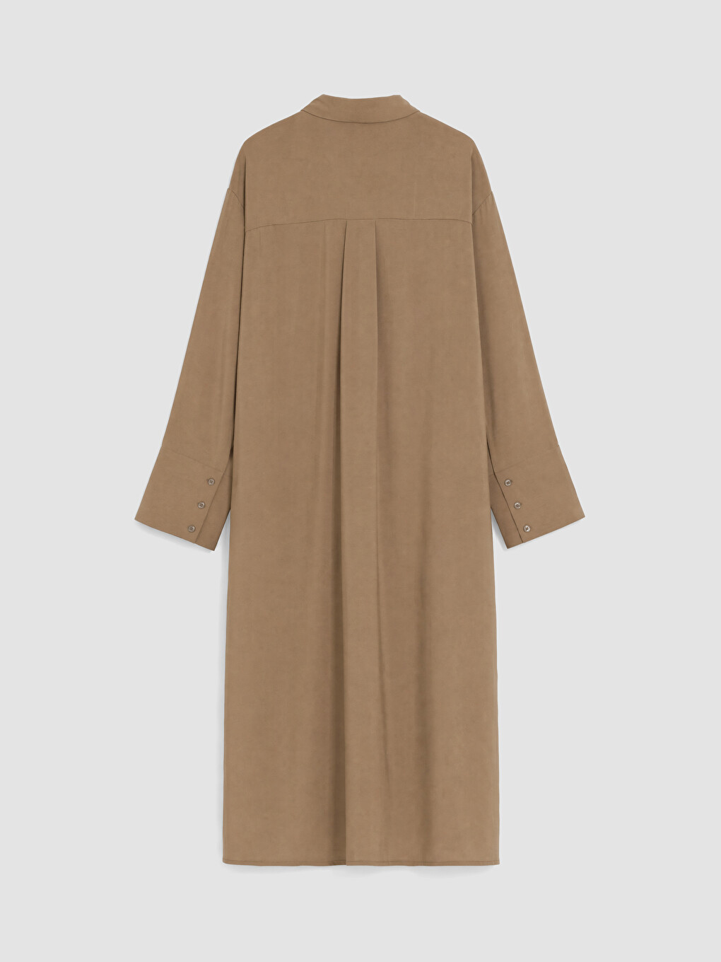 Yeşil Oversize Modal Karışımlı Kadın Gömlek Tunik-7