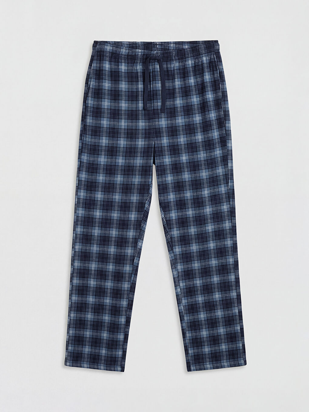 Mavi Standart Kalıp Ekose Erkek Pijama Altı