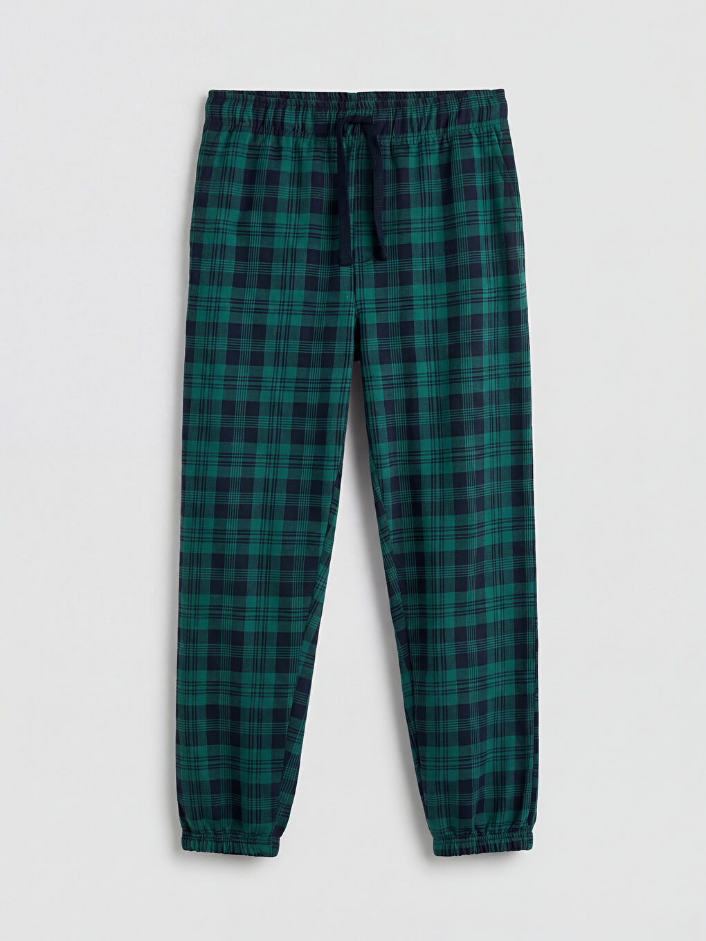 Yeşil Standart Kalıp Ekose Erkek Pijama Alt