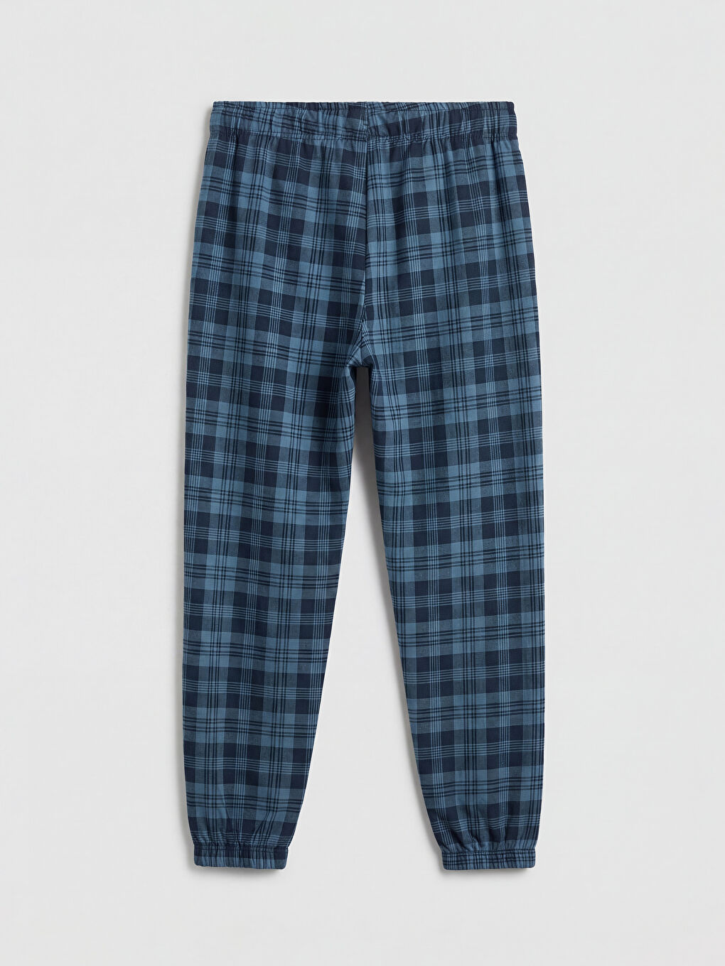 İndigo Standart Kalıp Ekose Erkek Pijama Alt-1