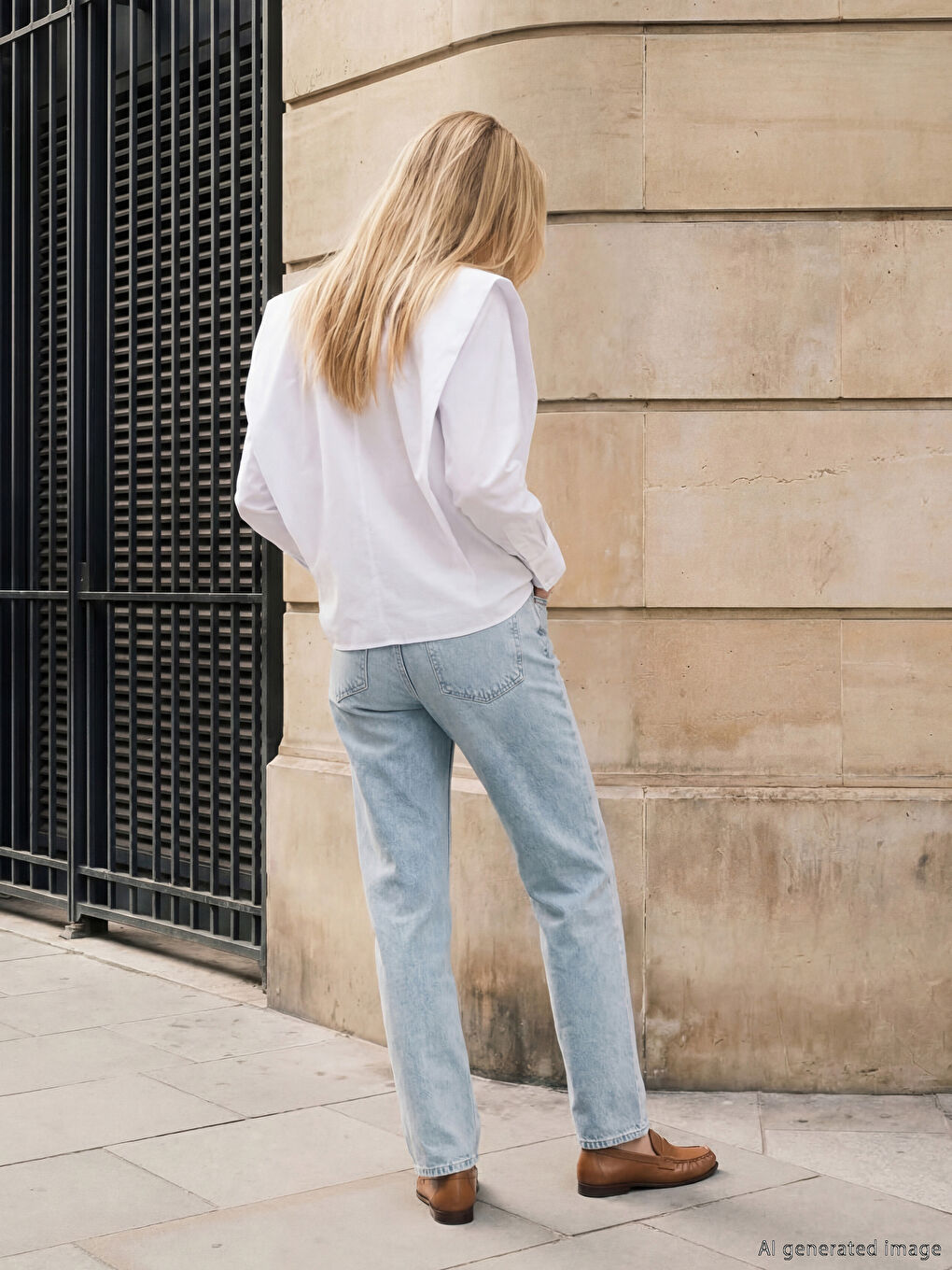 Beyaz Omuzları Volanlı Kadın Gömlek-2