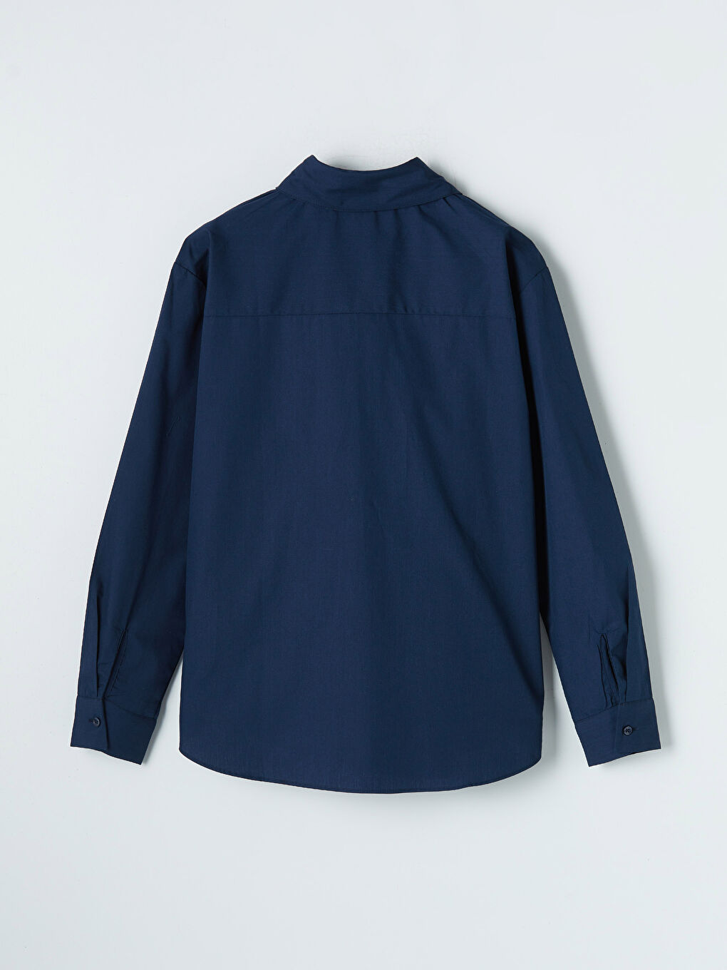 Lacivert Fular Yaka Kadın Gömlek-1