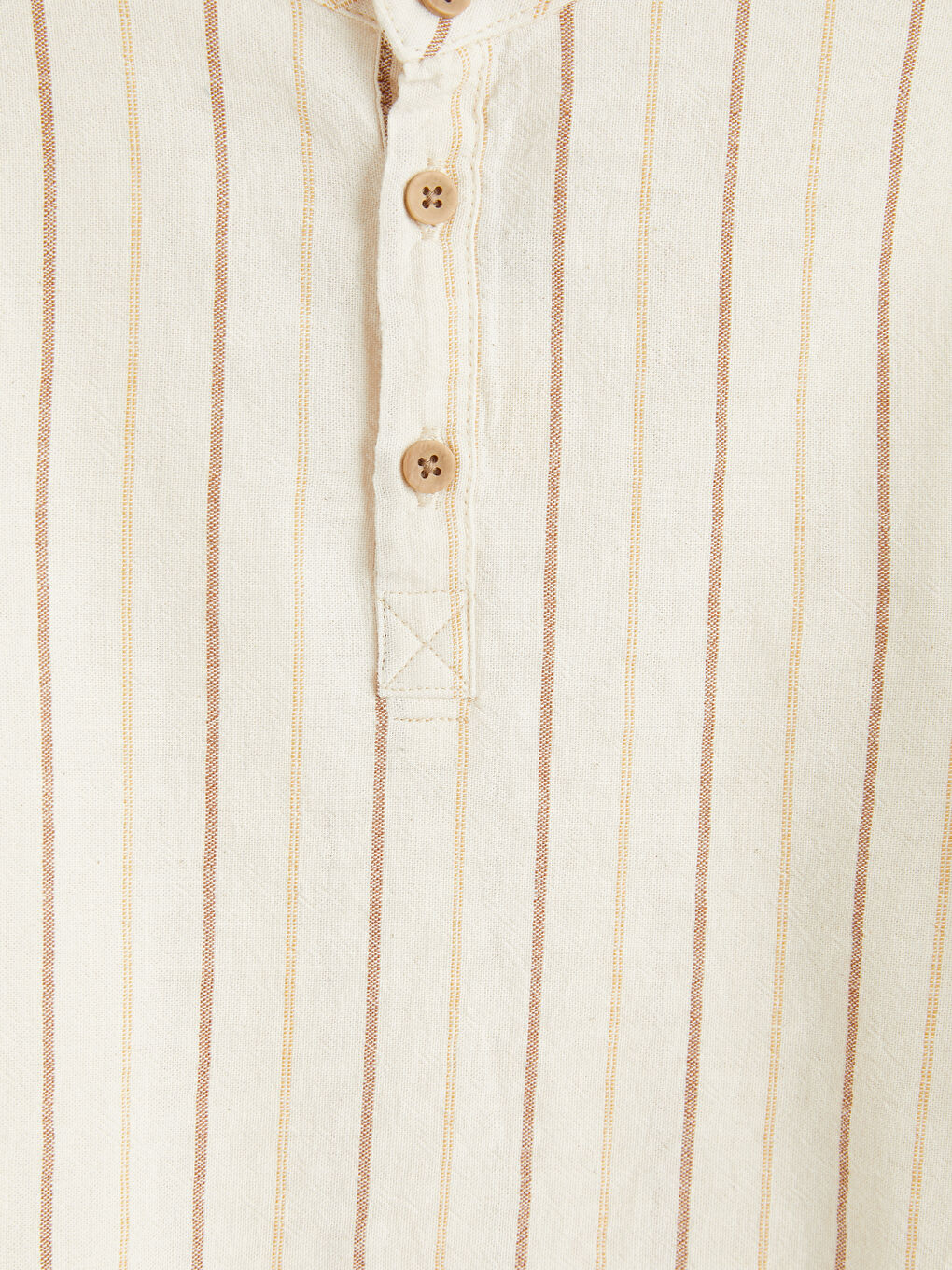 Turuncu Hakim Yaka Çizgili Erkek Çocuk Gömlek-2