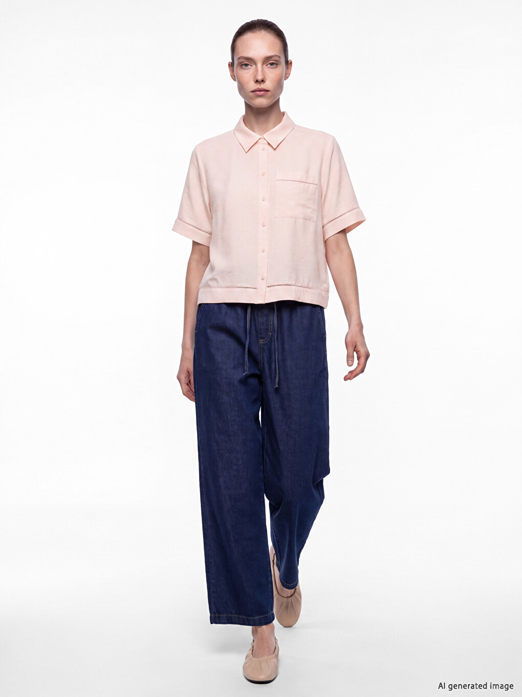 Short Sleeved Women's Shirt-1