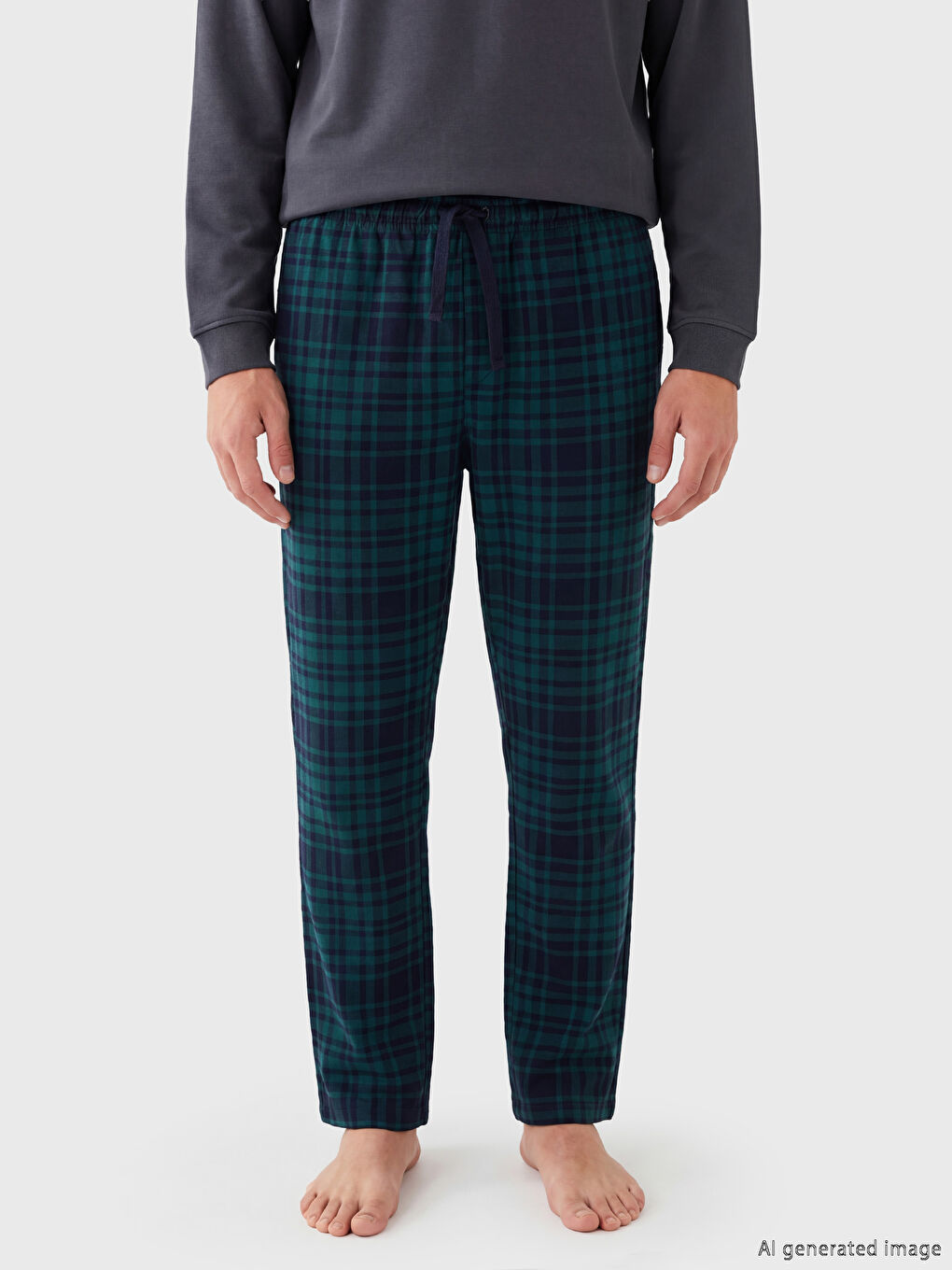 Mavi Standart Kalıp Erkek Pijama Altı-1