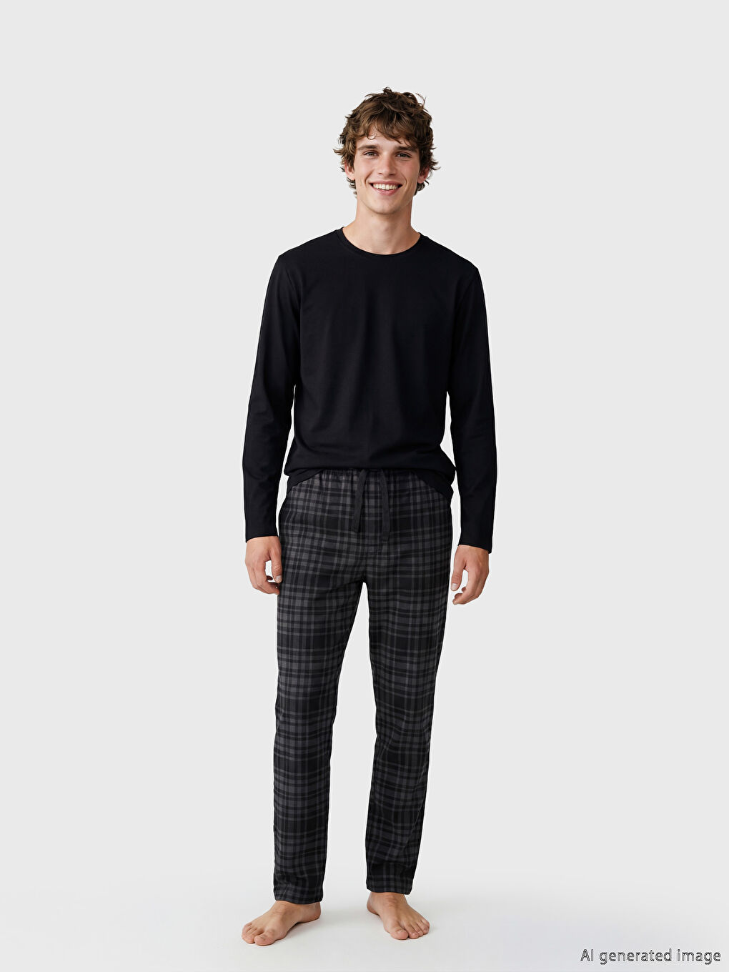 Gri Standart Kalıp Erkek Pijama Altı