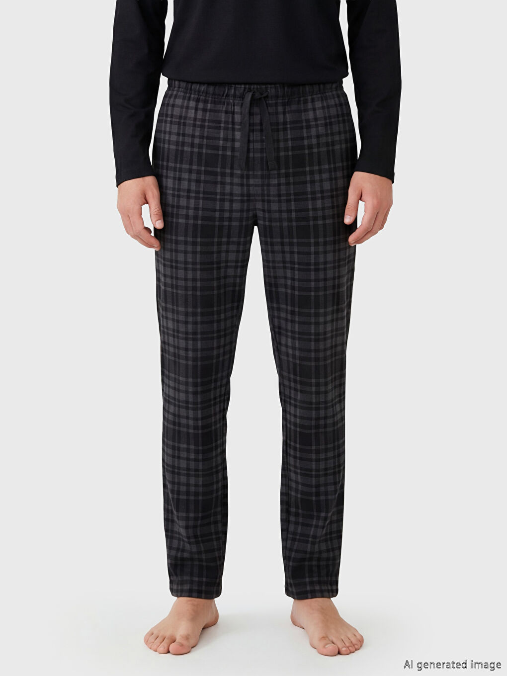 Gri Standart Kalıp Erkek Pijama Altı-1