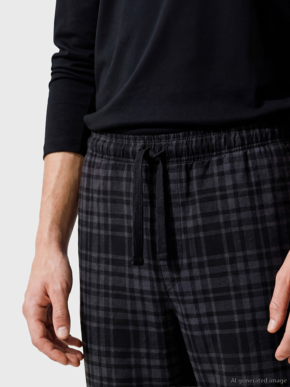 Gri Standart Kalıp Erkek Pijama Altı-2