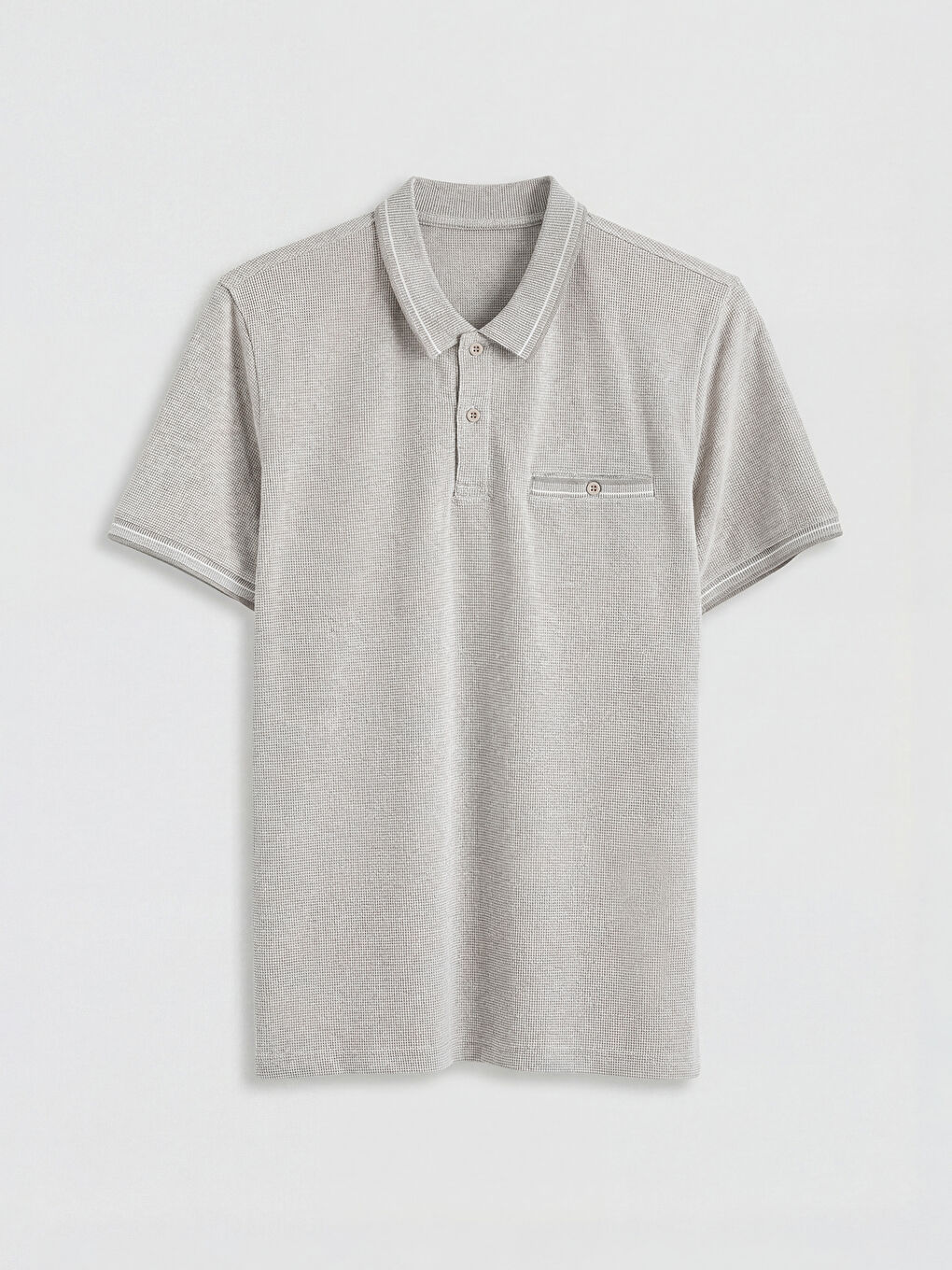 Bej Polo Yaka Erkek Tişört