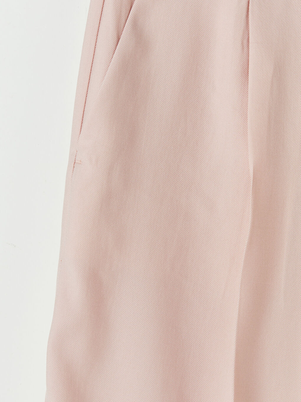 Pembe Yüksek Bel Geniş Paça Kadın Kumaş Pantolon-2