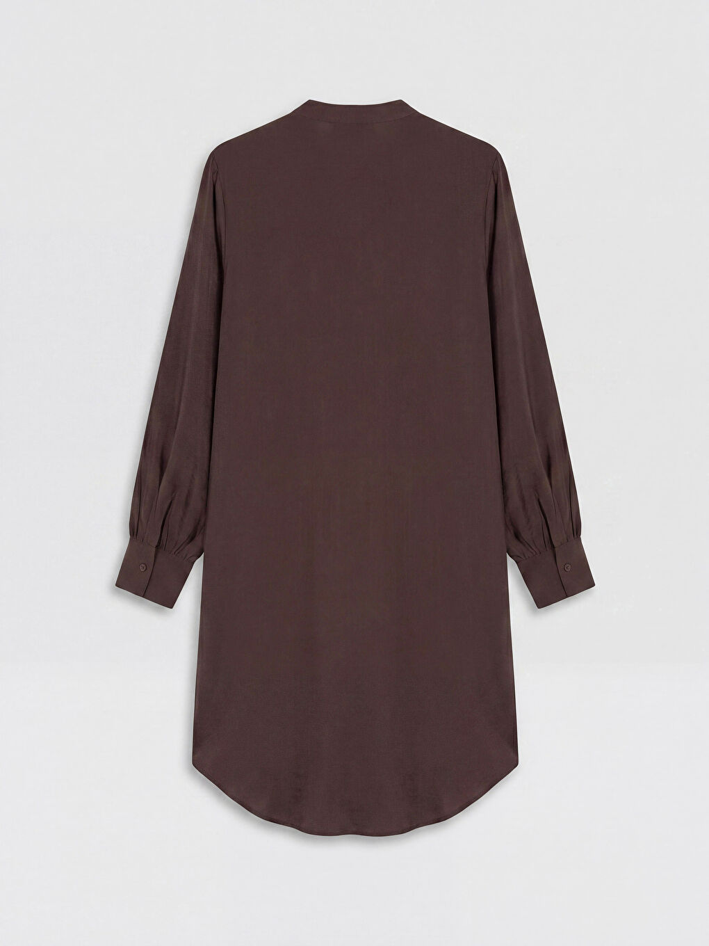 Kahverengi Hakim Yaka Kadın Gömlek Tunik-1