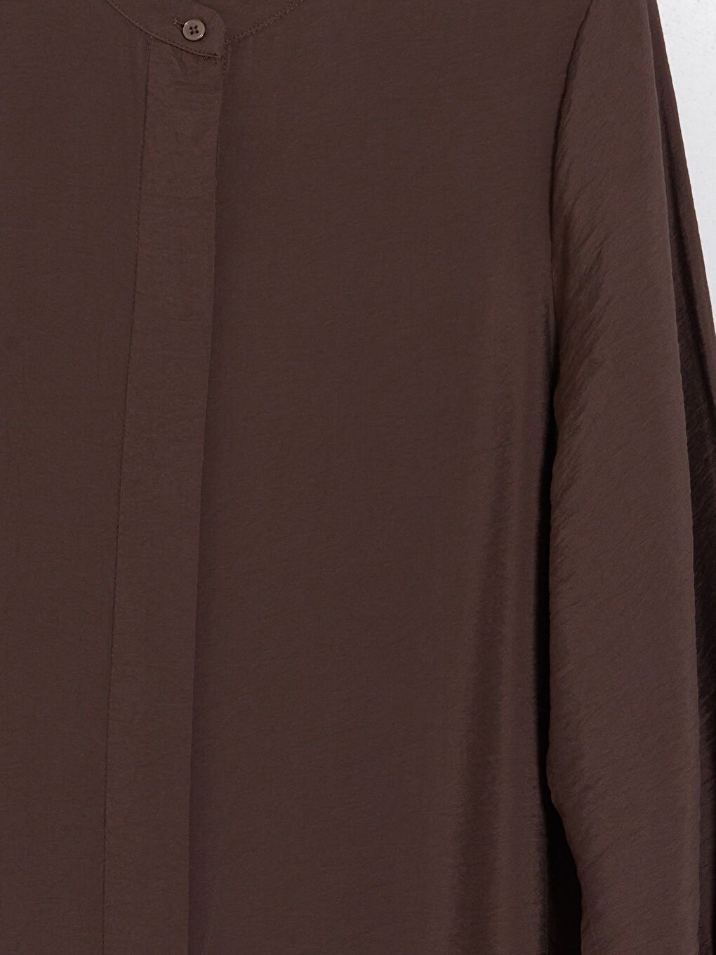 Kahverengi Hakim Yaka Kadın Gömlek Tunik-2