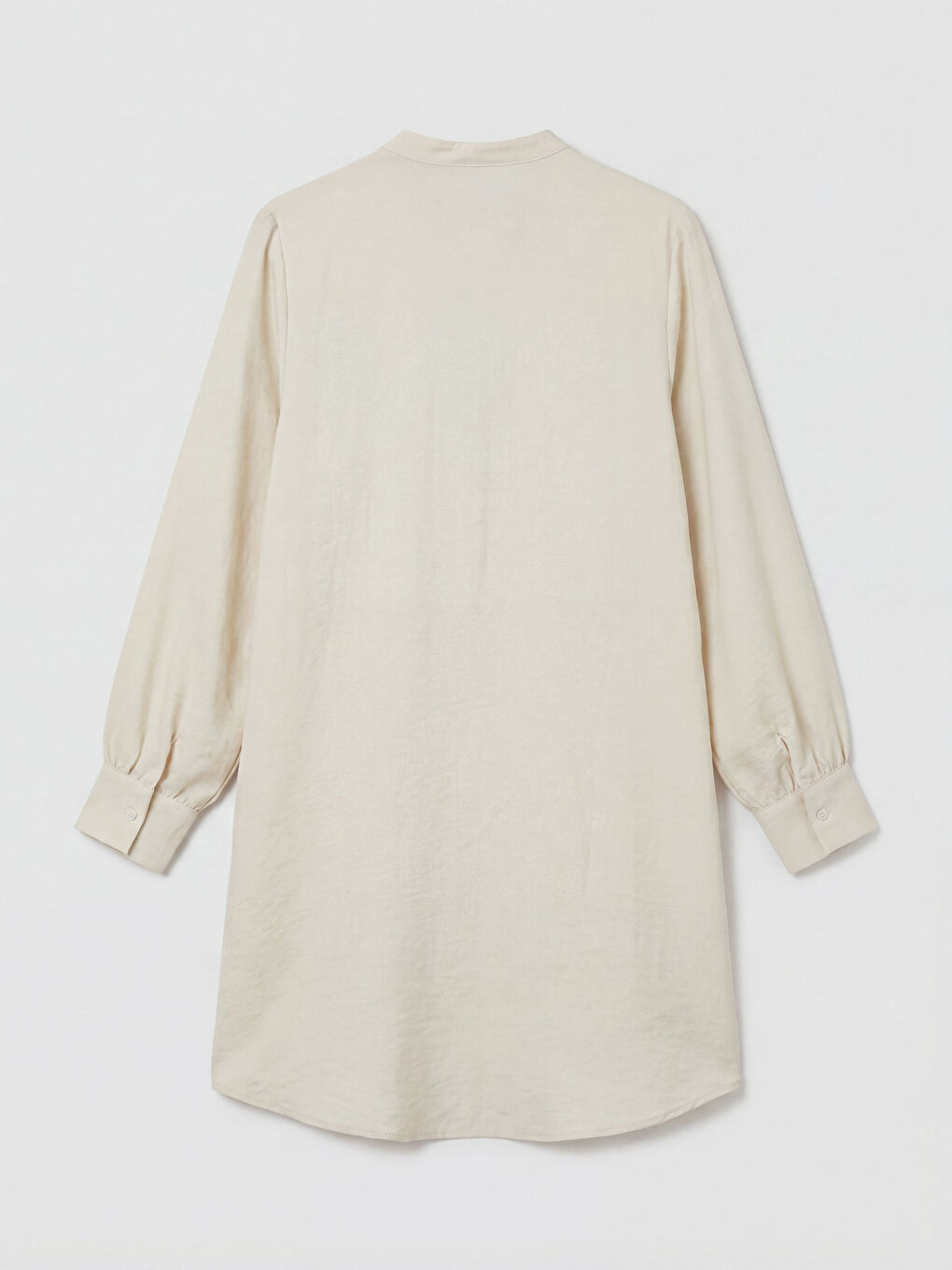 Bej Hakim Yaka Kadın Gömlek Tunik-1