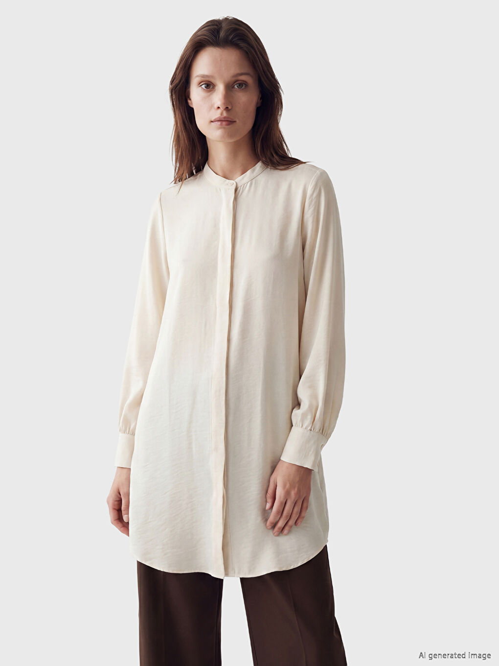 Grandad Collar Women's Shirt Tunic