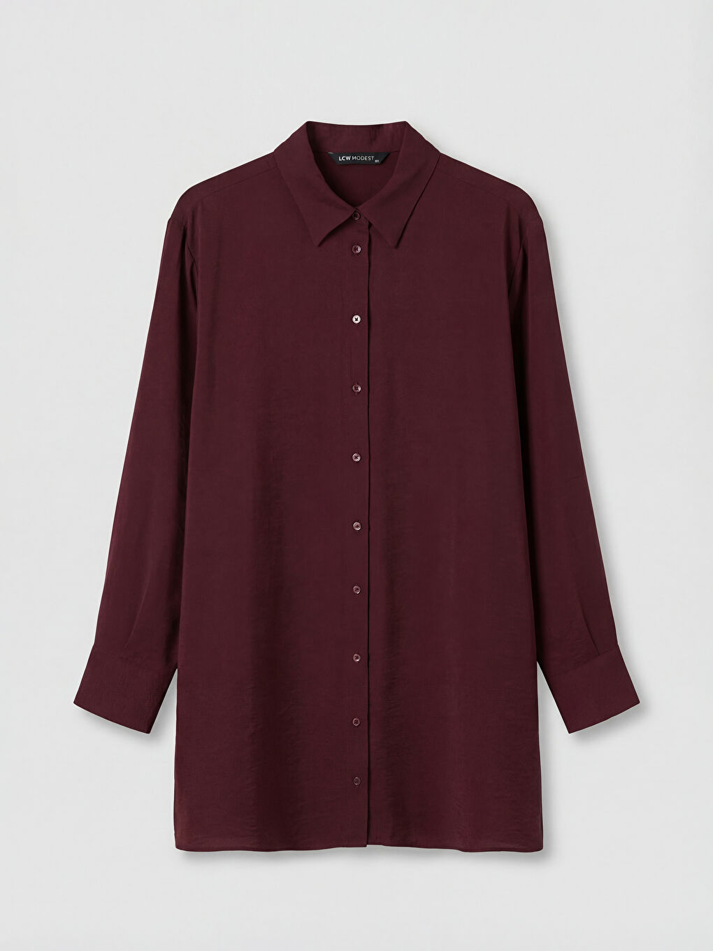 Bordo Kadın Gömlek Tunik-4