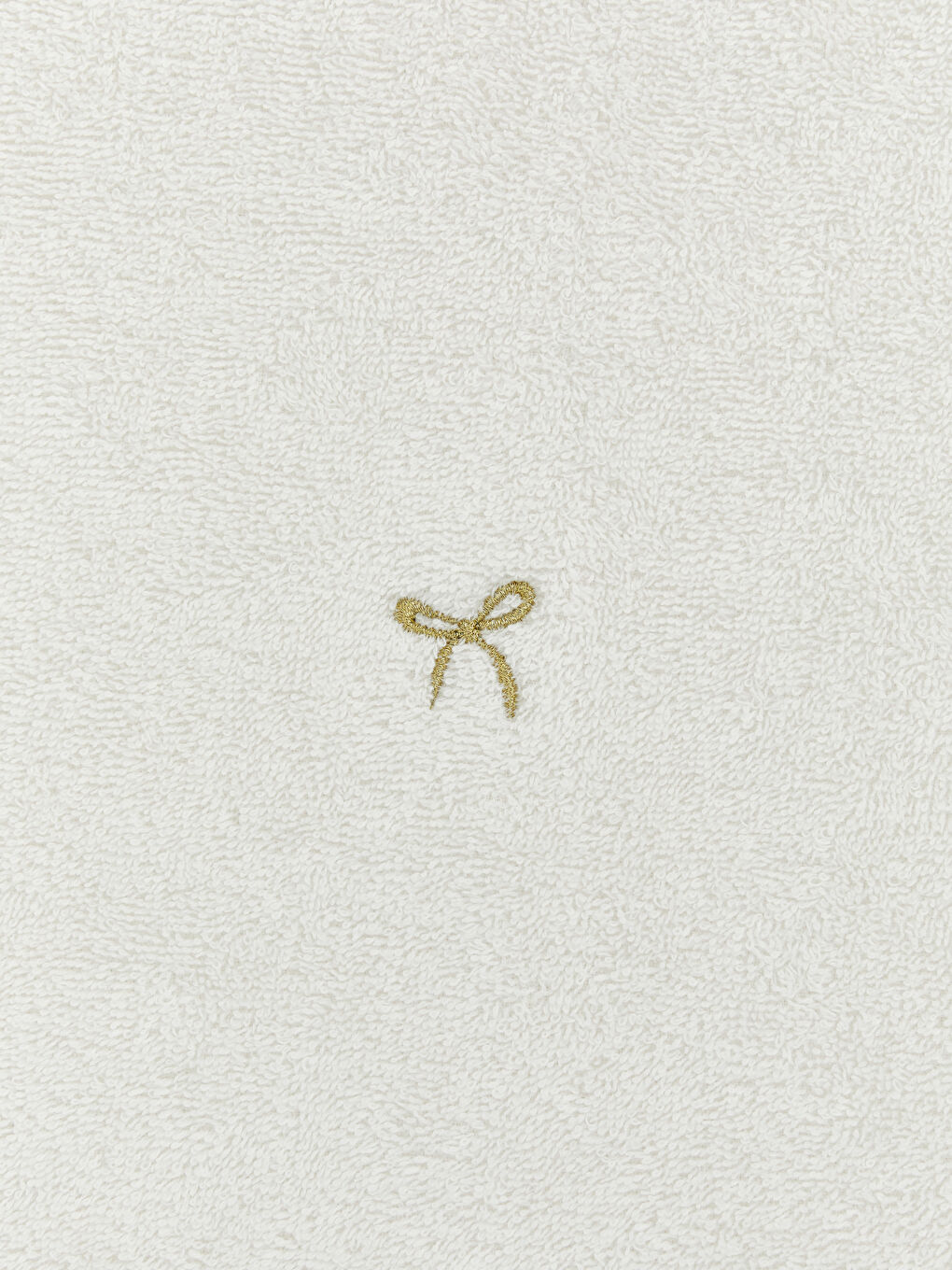 Beyaz Fiyonk Nakışlı Yüz Havlusu 50x80 cm-4