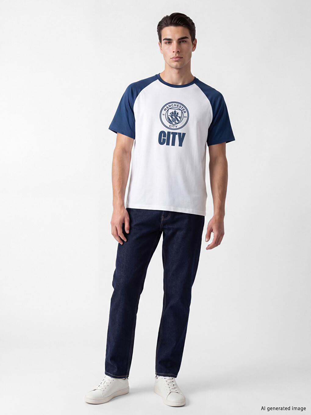 Manchester City Printed Men's Sports T-shirt-1