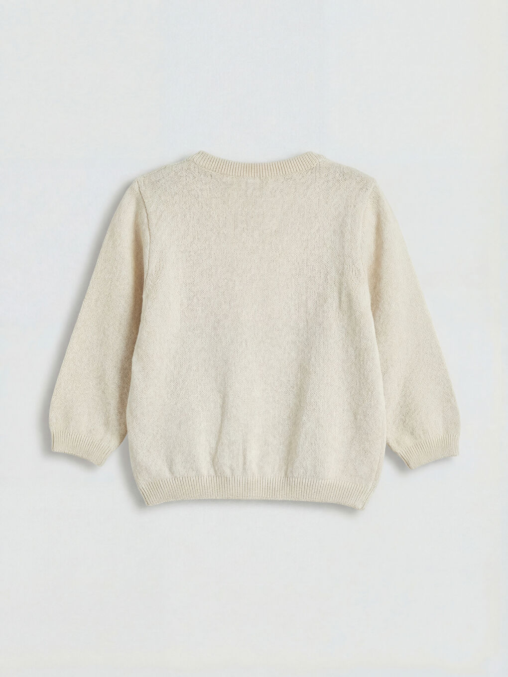 Ekru Kız Bebek Basic Triko Hırka-1