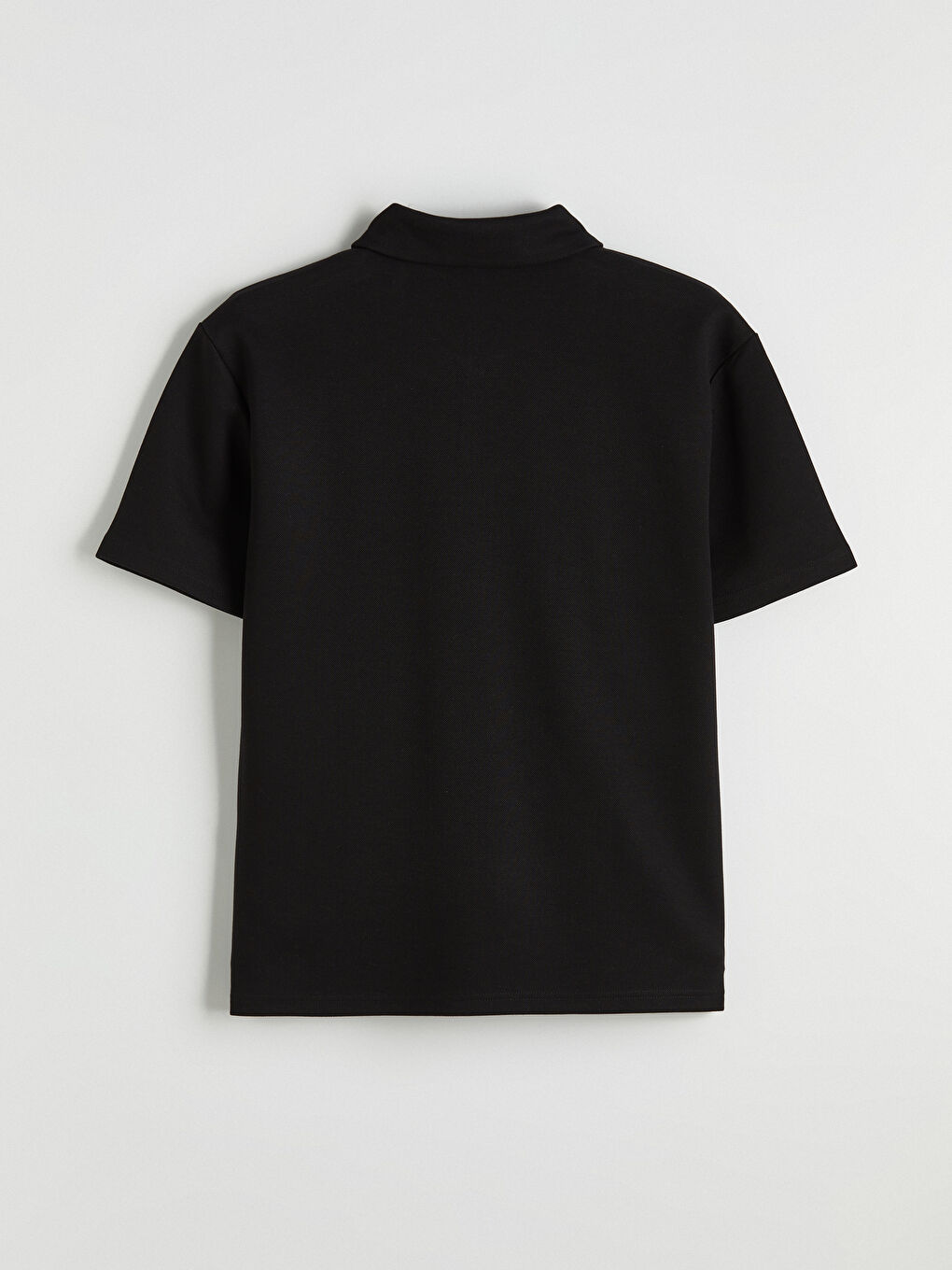 Siyah Polo Yaka Erkek Tişört-6