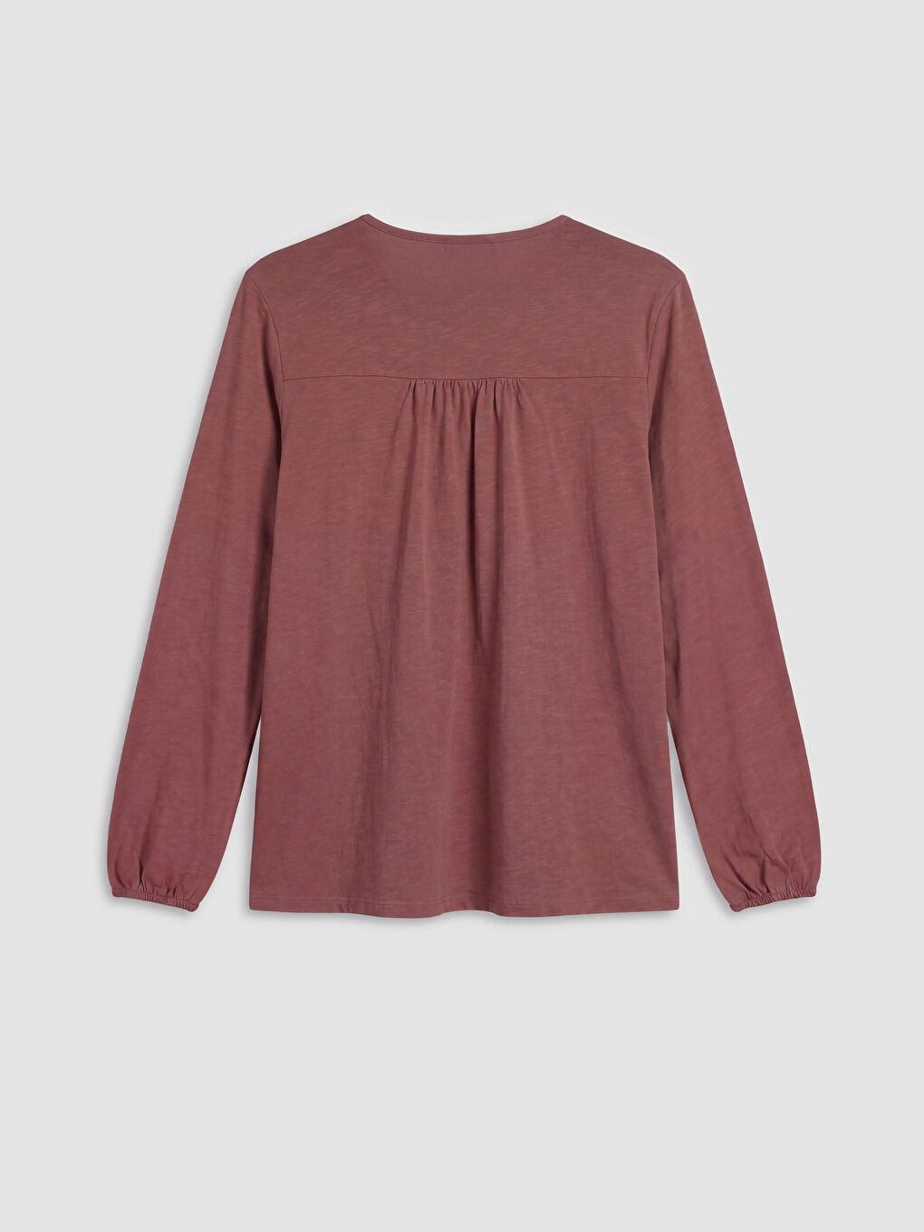 Pembe Bağlamalı Yaka Nakışlı Bluz-1