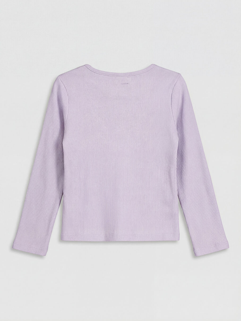 Lila Bisiklet Yaka Nakışlı Kız Çocuk Tişört 2'li-2