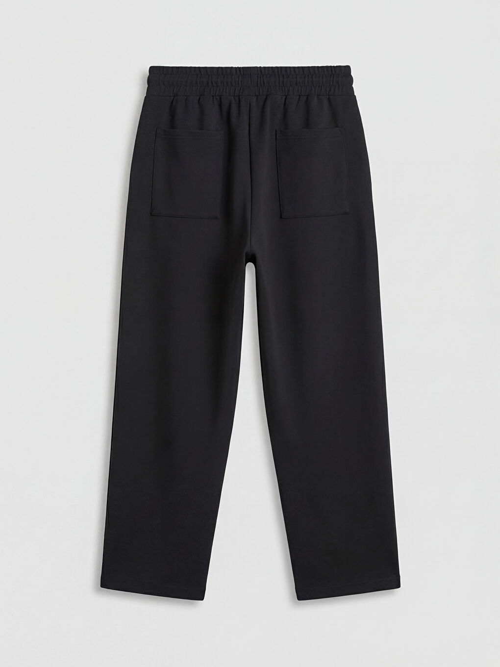 Siyah Loose Fit Erkek Eşofman Altı-1