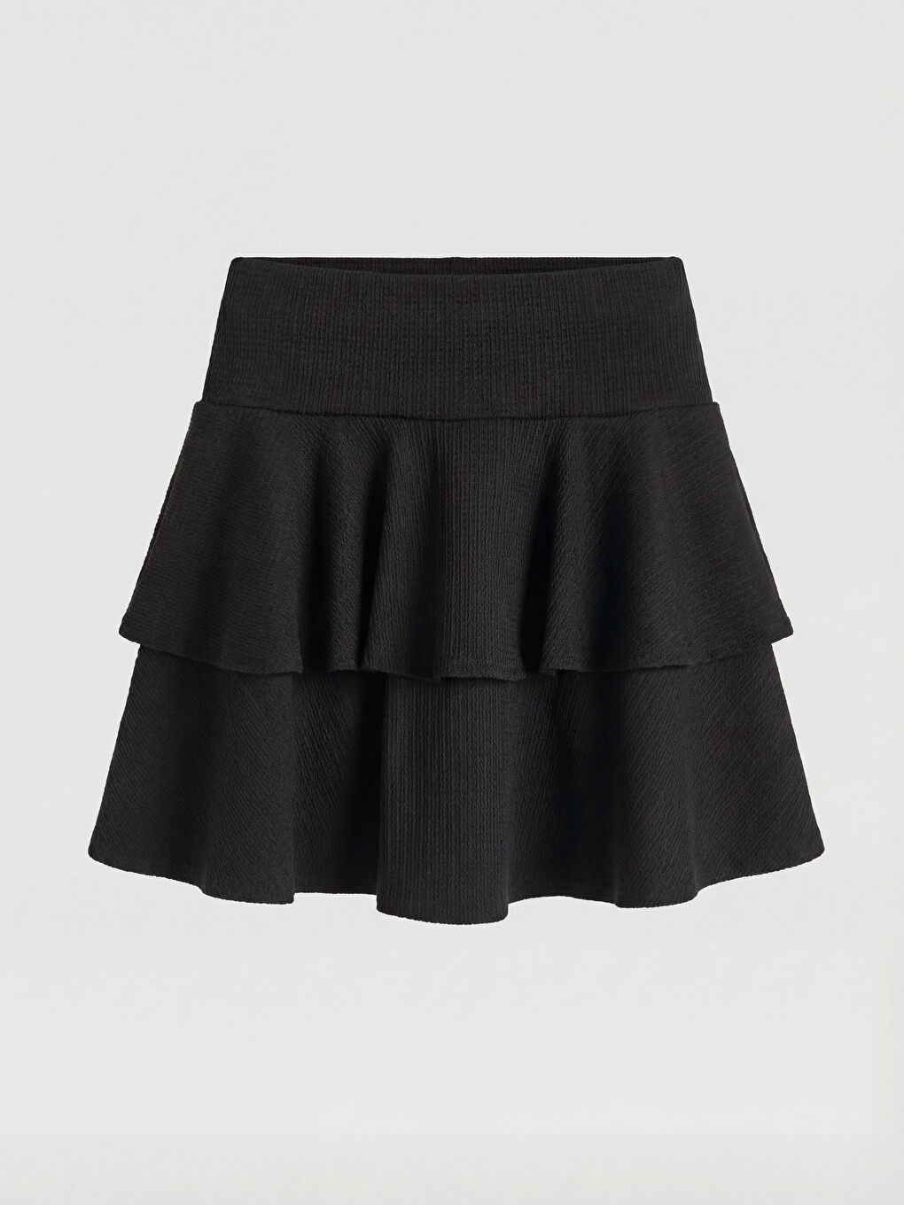 Siyah Dokulu Pileli Katkat Mini Etek