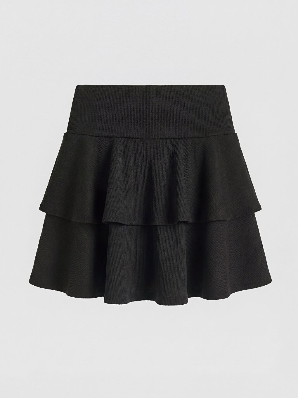 Siyah Dokulu Pileli Katkat Mini Etek-1