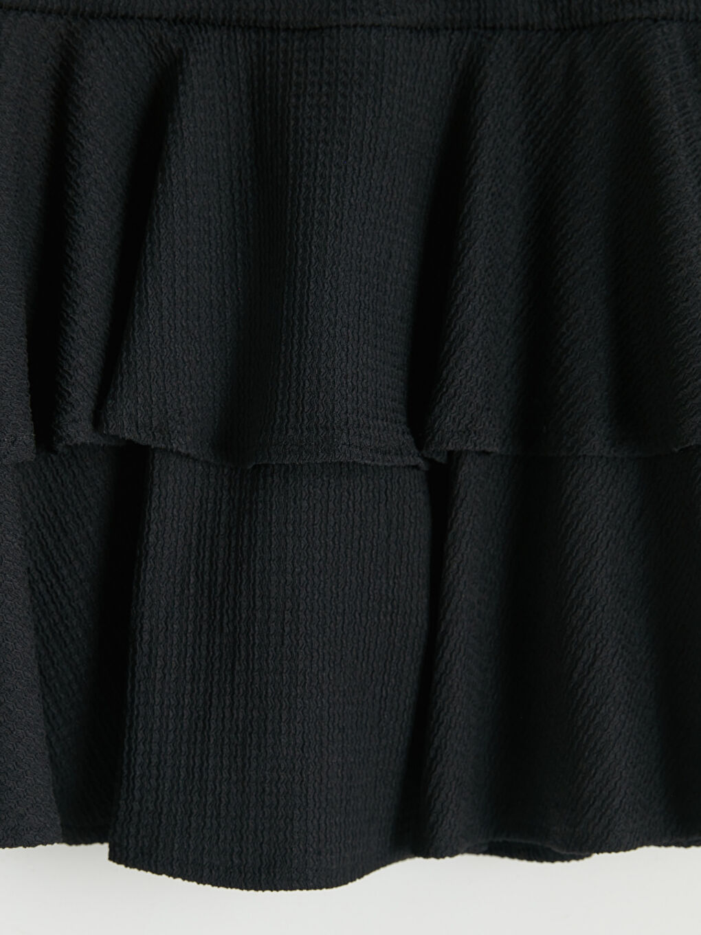 Siyah Dokulu Pileli Katkat Mini Etek-2