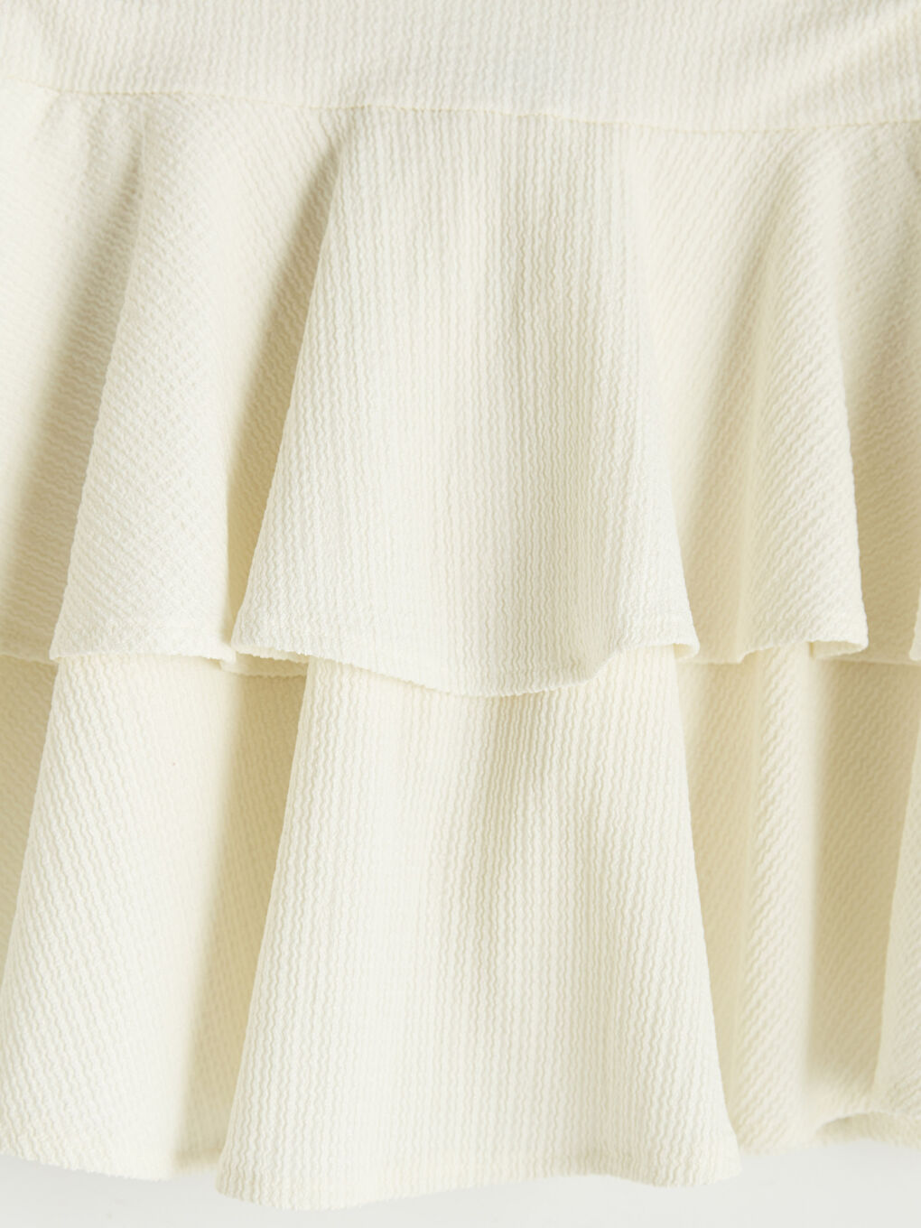 Ekru Dokulu Katkat Mini Etek-2