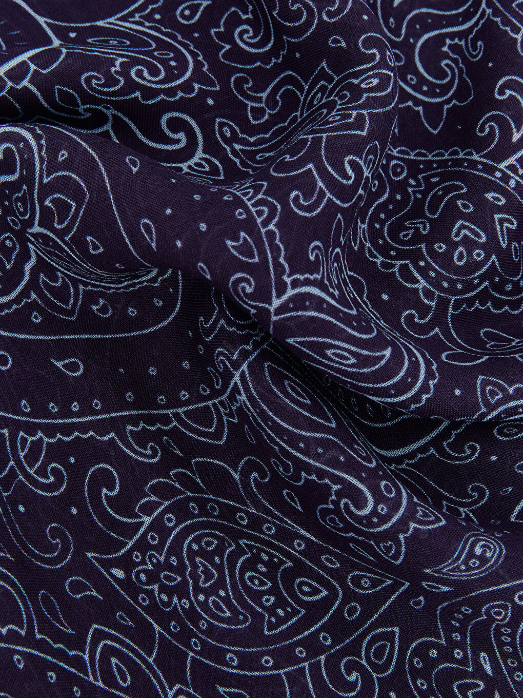 Lacivert Desenli Kadın Şal-2