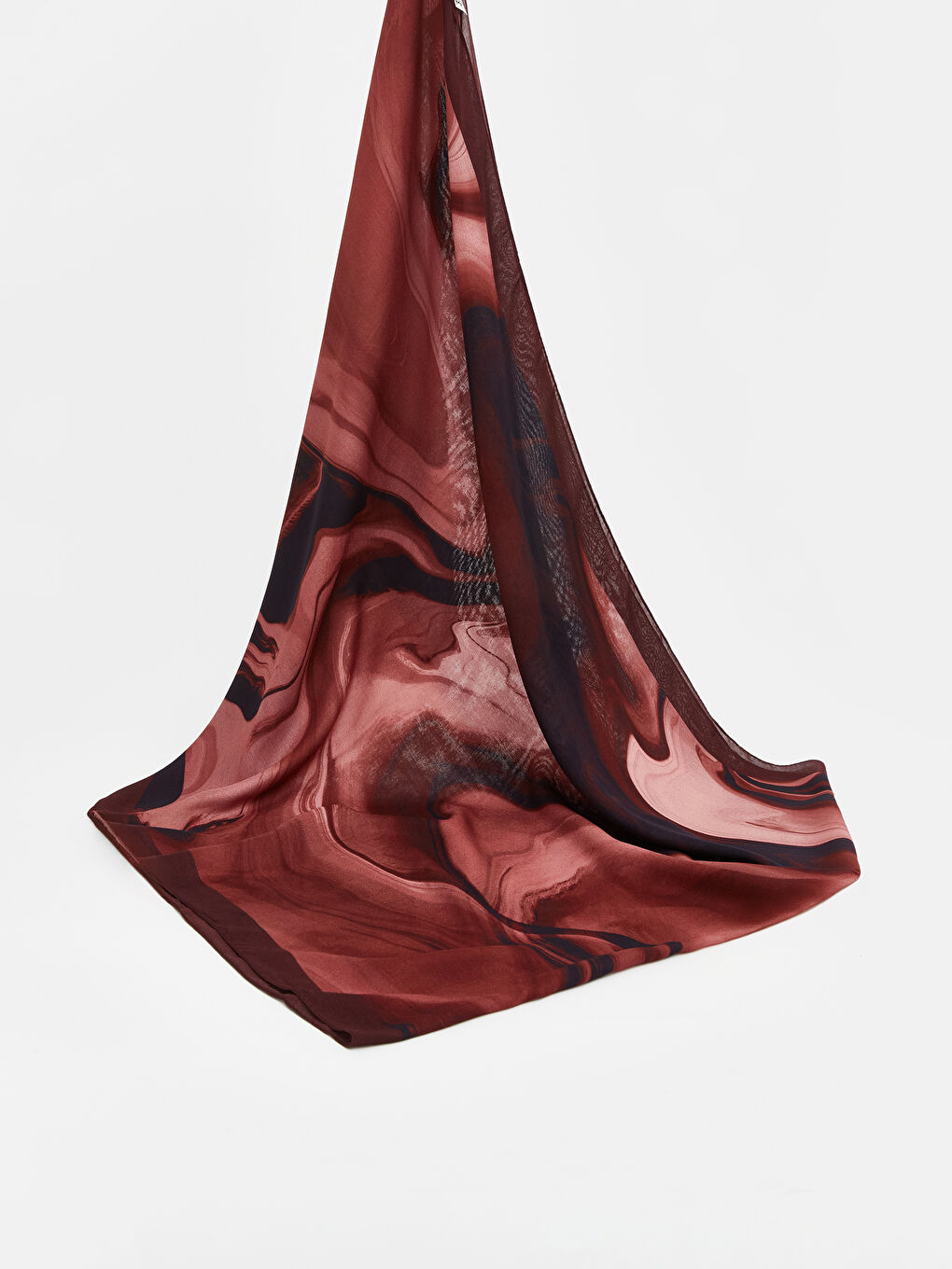 Bordo Desenli Kadın Şal