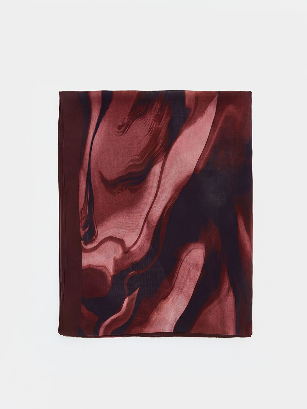 Bordo Desenli Kadın Şal-1