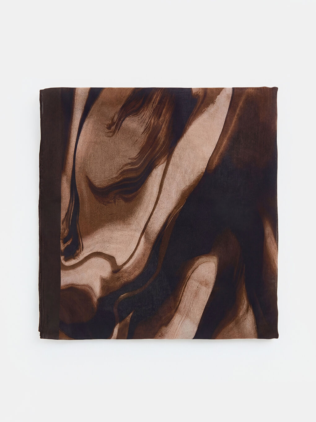 Kahverengi Desenli Kadın Şal-1