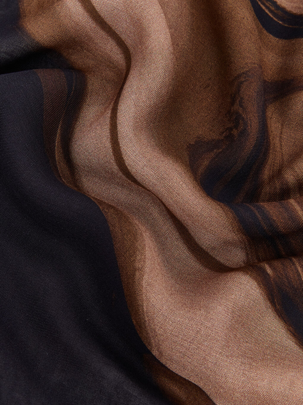 Kahverengi Desenli Kadın Şal-2