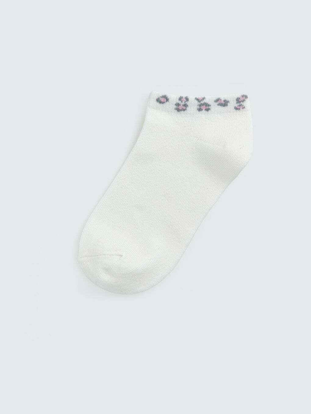 Pembe Desenli Kız Çocuk Patik Çorap 7'li-3