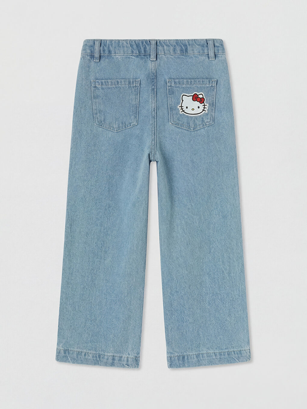 Mavi Hello Kitty Baskılı Kız Çocuk Jean Pantolon-1
