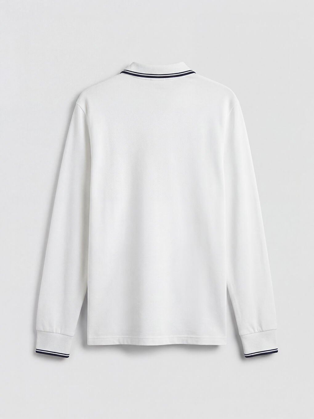 Beyaz Polo Yaka Uzun Kollu Pike Erkek Tişört		
-1