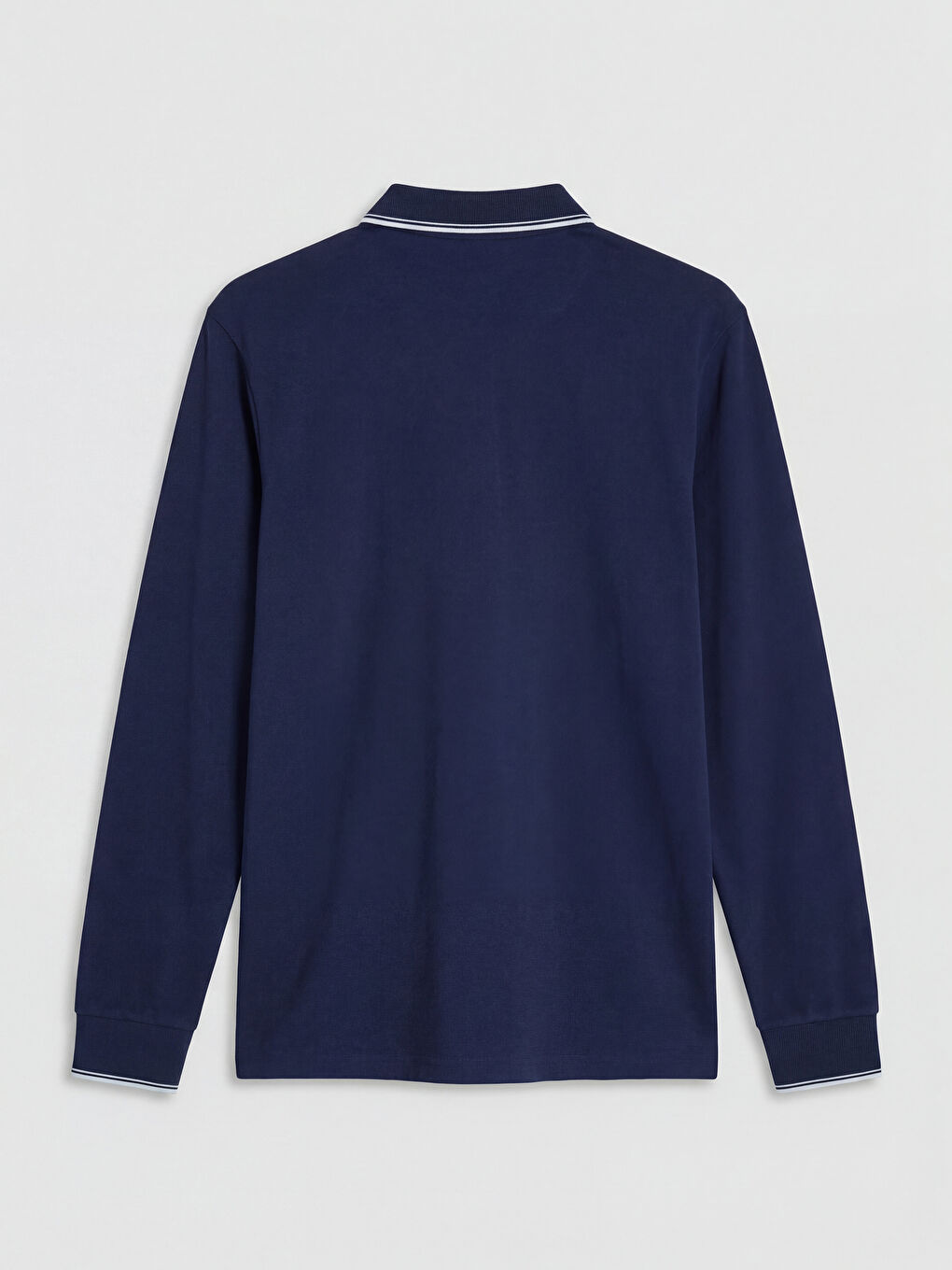 Lacivert Polo Yaka Uzun Kollu Pike Erkek Tişört		
-1