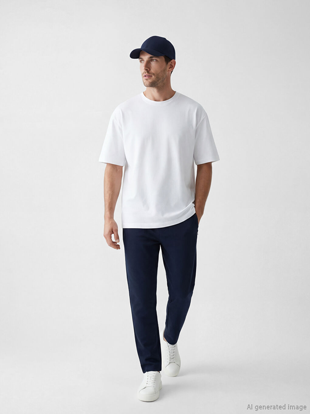 Lacivert Standart Kalıp Erkek Eşofman Altı