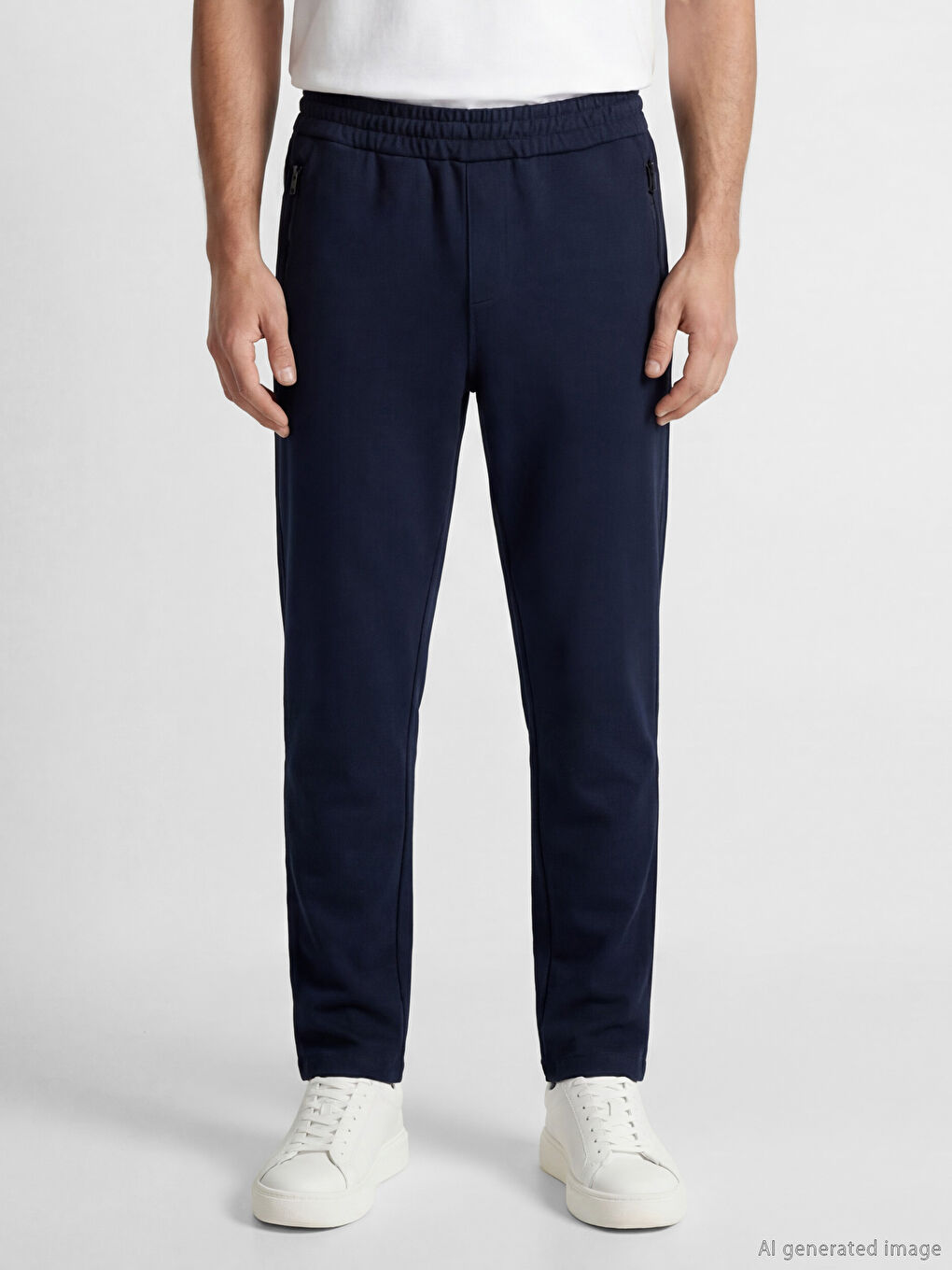 Lacivert Standart Kalıp Erkek Eşofman Altı-1