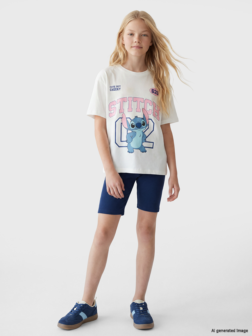 Stitch Printed Girls' Set-1