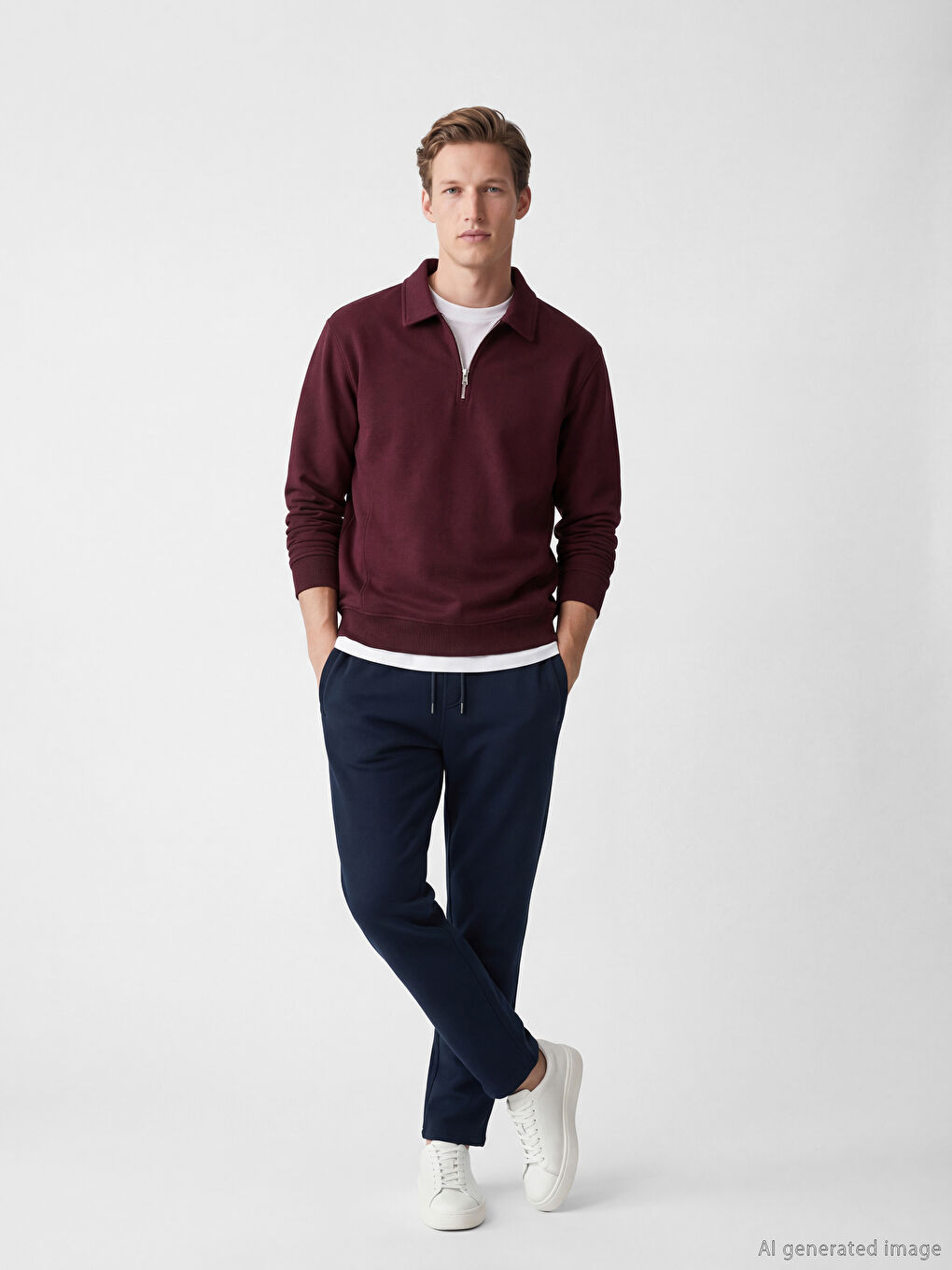 Lacivert Standart Kalıp Erkek Eşofman Altı