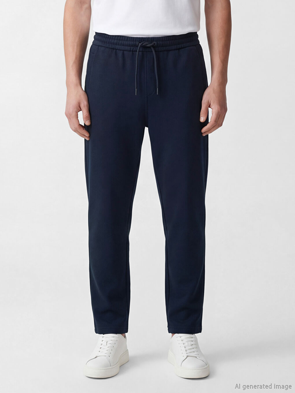 Lacivert Standart Kalıp Erkek Eşofman Altı-1