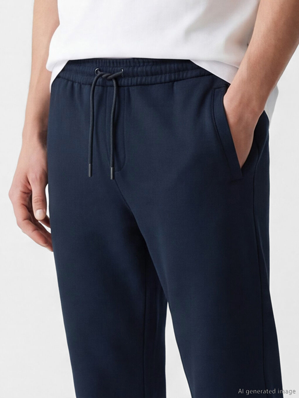 Lacivert Standart Kalıp Erkek Eşofman Altı-2