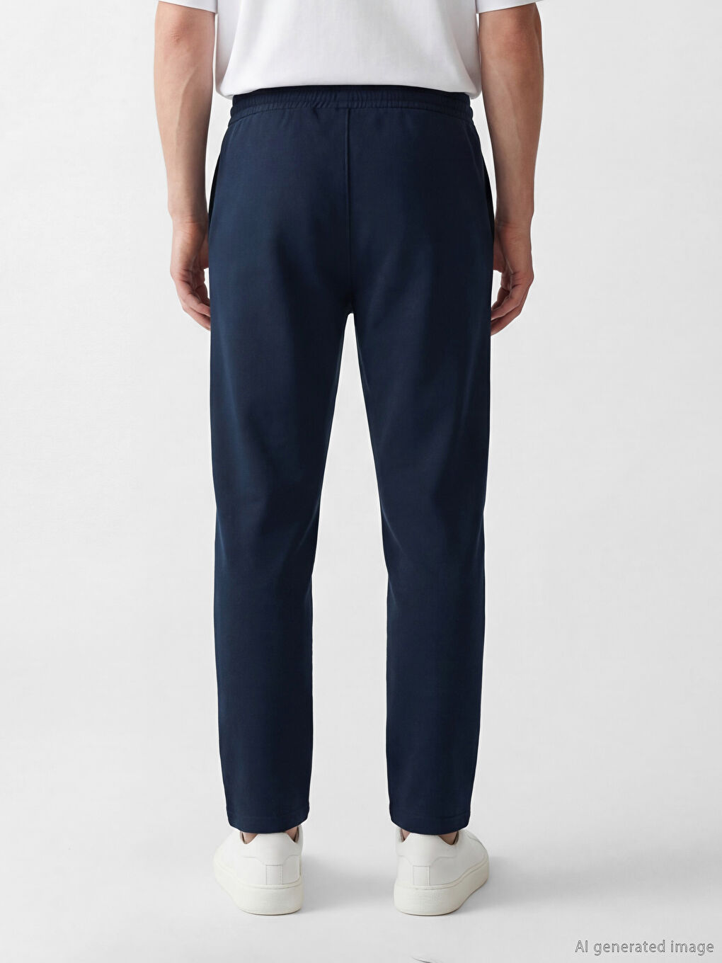 Lacivert Standart Kalıp Erkek Eşofman Altı-3